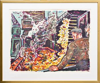 ALBIN AMELIN, färglitografi, 2 st, sign och numr 40/310.