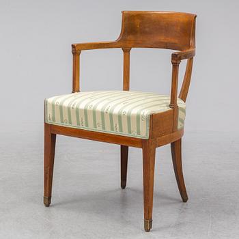 A Swedish Empire armchair, first half of the 19th century.