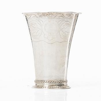 A Swedish silver beaker, mark of Simson Ryberg, Stockholm 1780.
