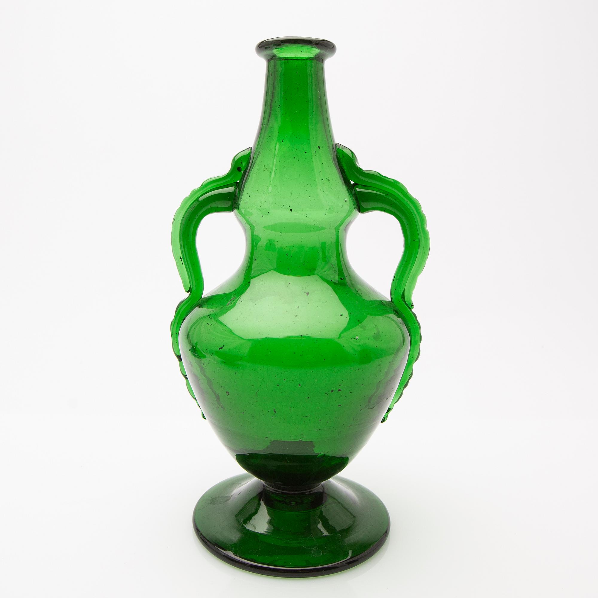Simon Gate/ Edward Hald, decanters and bowl, 4 pcs, Orrefors, first half of the 20th century.