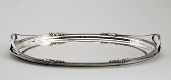 BRICKA, silver, J E Torsk, Stockholm 1906. Vikt ca 1190 gram.