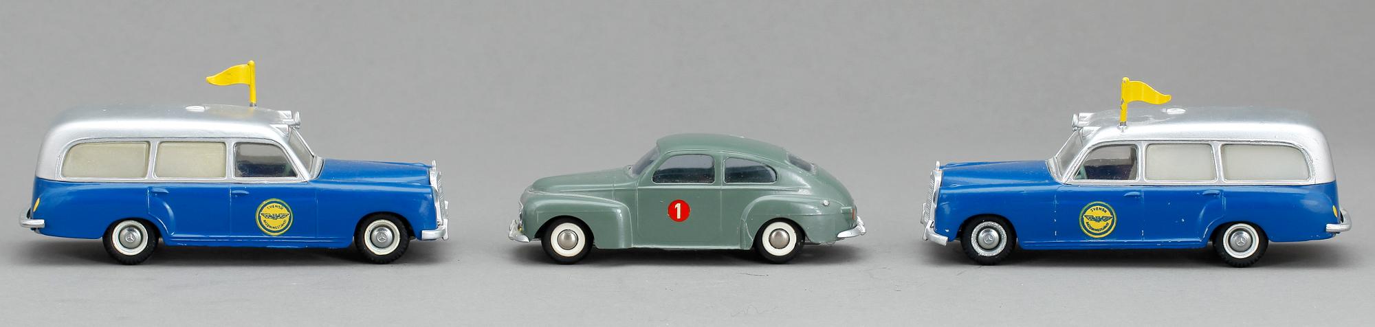 PARTI LEKSAKER, 3 st, Tekno Danmark. 1950/60- tal.