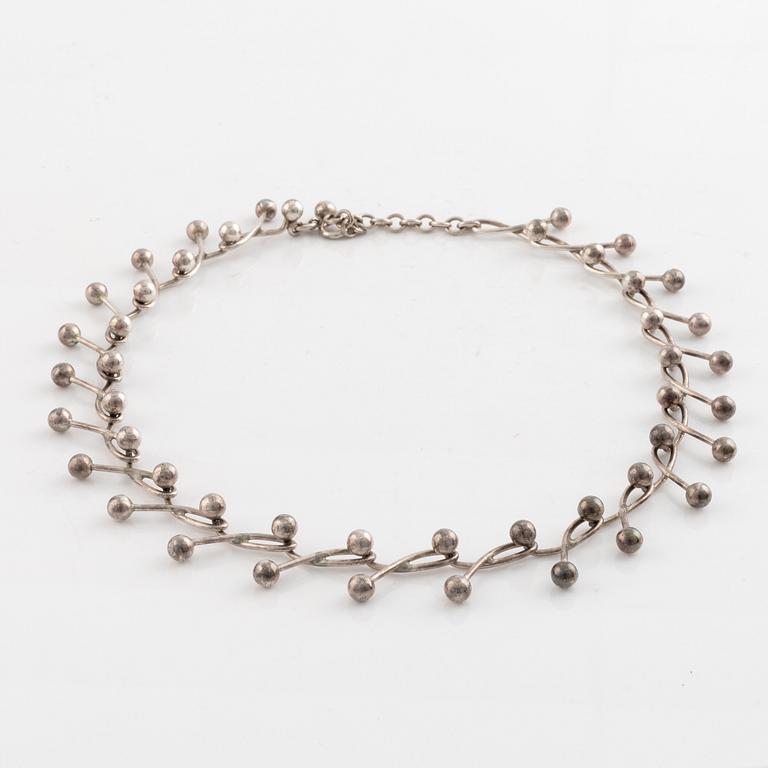 Niels Erik From. Collier samt armband, silver.