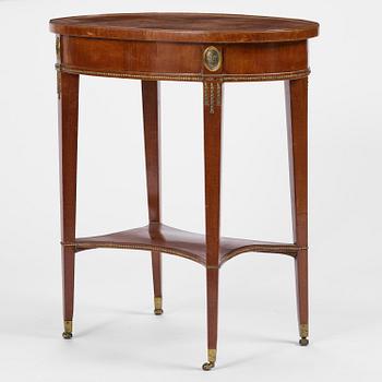 A late Gustavian mahogany table attributed to J. M. Beurling (master 1777-1803).