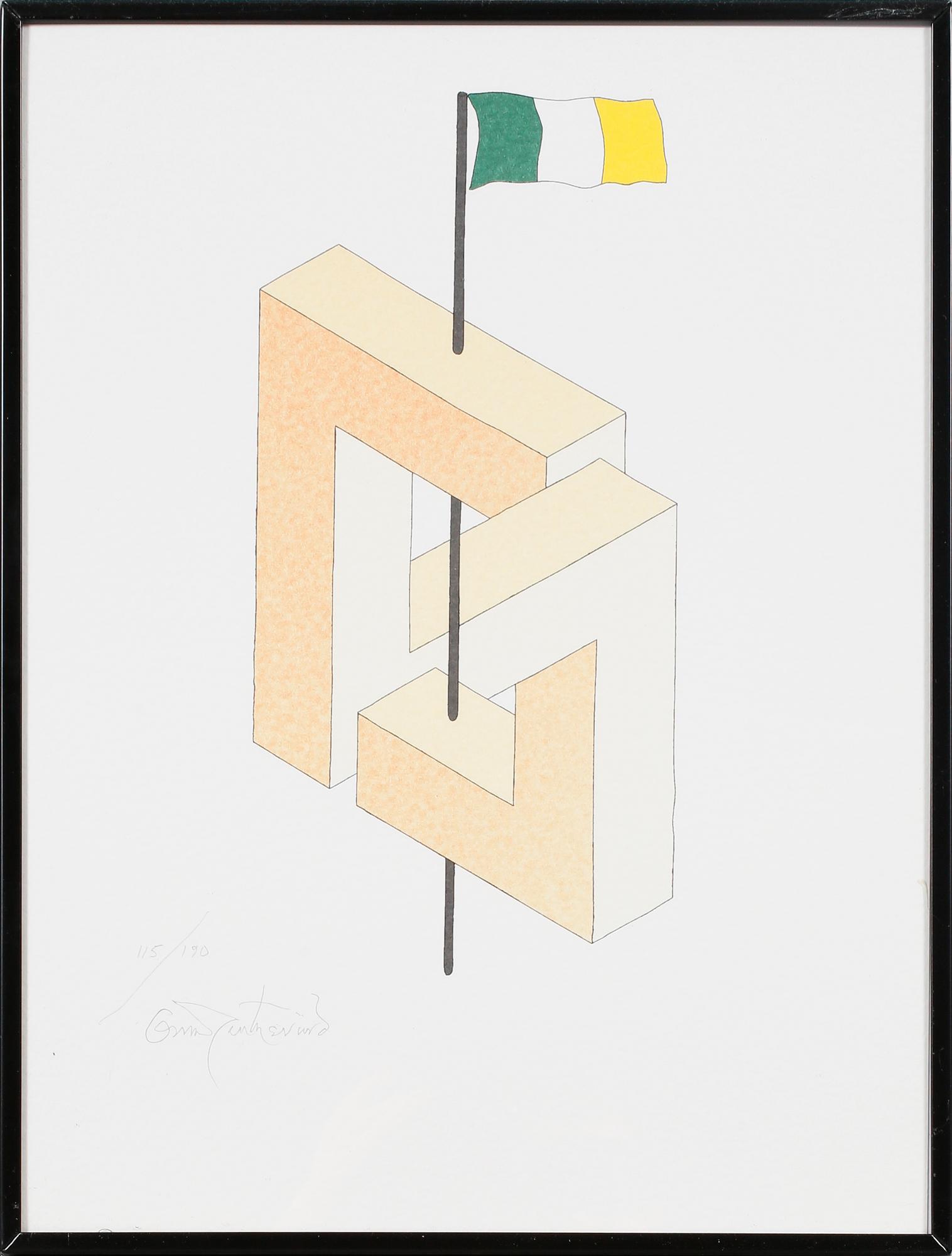 OSCAR REUTERSVÄRD, 15 st, mapp av färglitografier, signerade och numrerade.