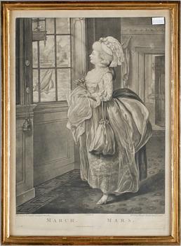 GRAVYRER, 6 st, England 1800-tal.