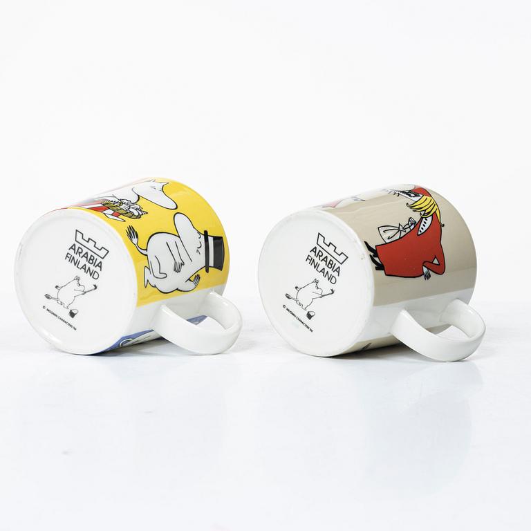 Arabia, ten Moomin mugs, Finland, 2002-2013.