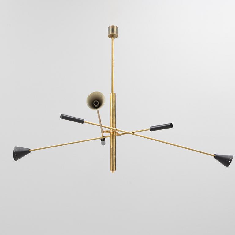 A "Bilancere sputnik" ceiling lamp, Luci Srl, Parma, Italy, late 20th century/21st century.