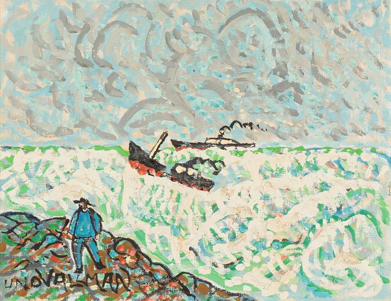 Uno Vallman, oil on canvas, signed.