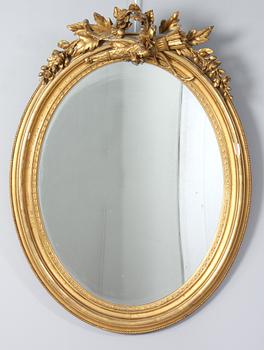 SPEGLAR, ett par, gustaviansk stil, omkring sekelskiftet 1800/1900.