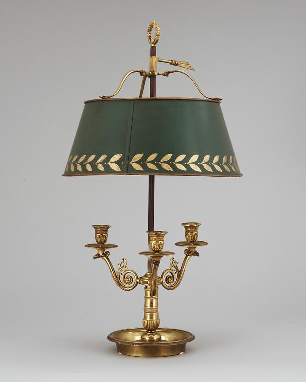An empire style table lamp.