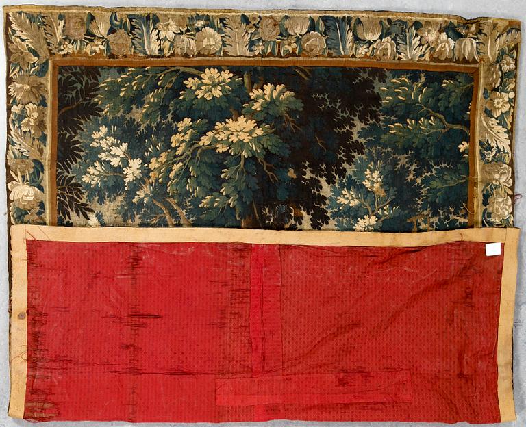 VÄVD TAPET, gobelängteknik. 256 x 214 cm. Frankrike/Flanderna, 1600/1700-tal.