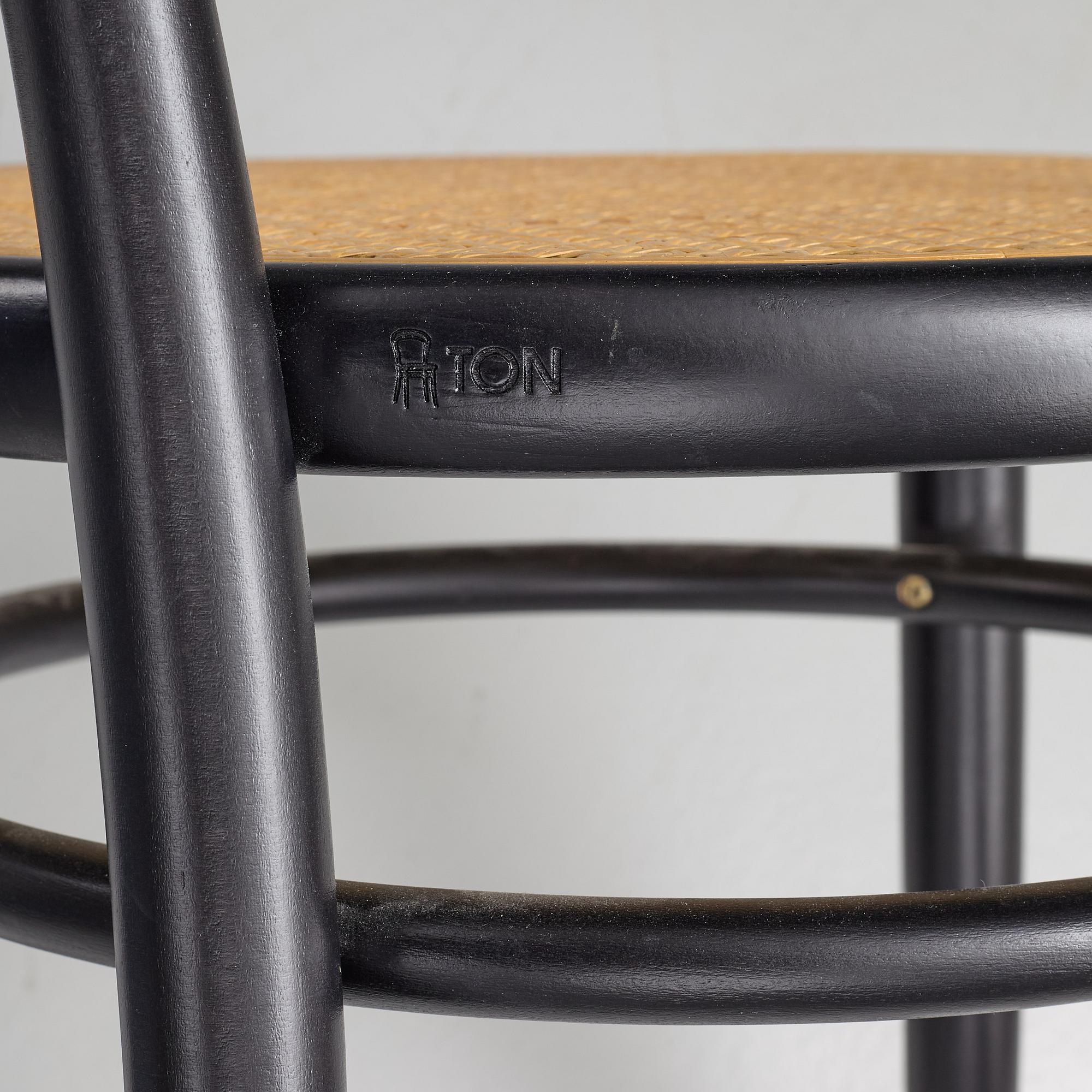 Michael Thonet, stolar, 3 st, modell 14, Ton.