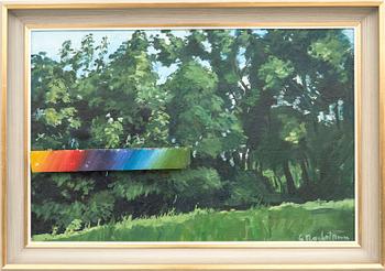 Gerhard Nordström, oil on panel with extension signed.