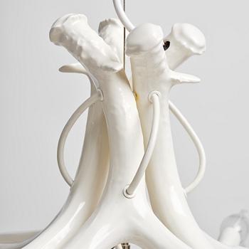 Jason Miller, takkrona, "Superordinate Chandelier 12 Antlers, taklampa, Roll & Hill, USA.