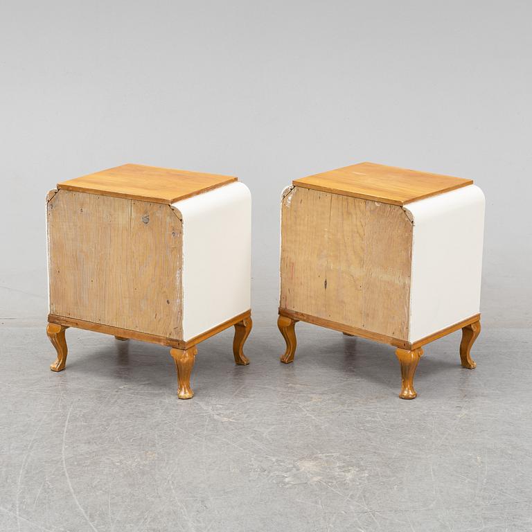A pair of bedside tables from Bodafors, first half of the 20th Century.