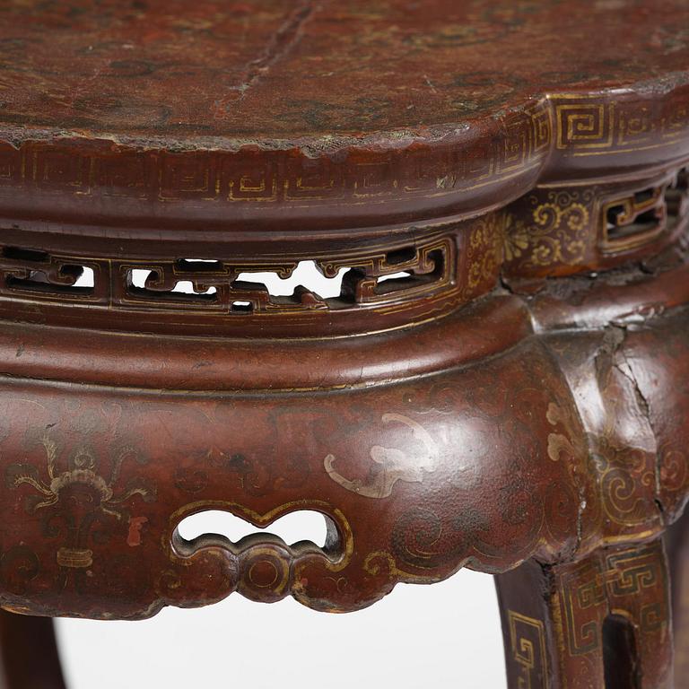 Pall, lack, Qingdynastin troligen 1700-tal.