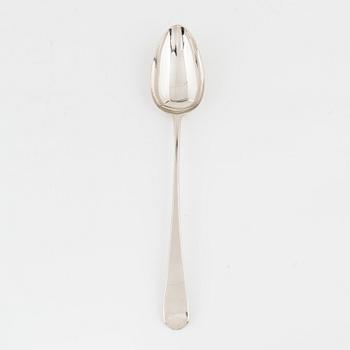 An English Silver Serving Spoon, mark of Samuel Adams, London 1778.