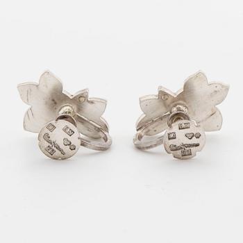 WIWEN NILSSON, örhängen, ett par, silver, Lund 1969,