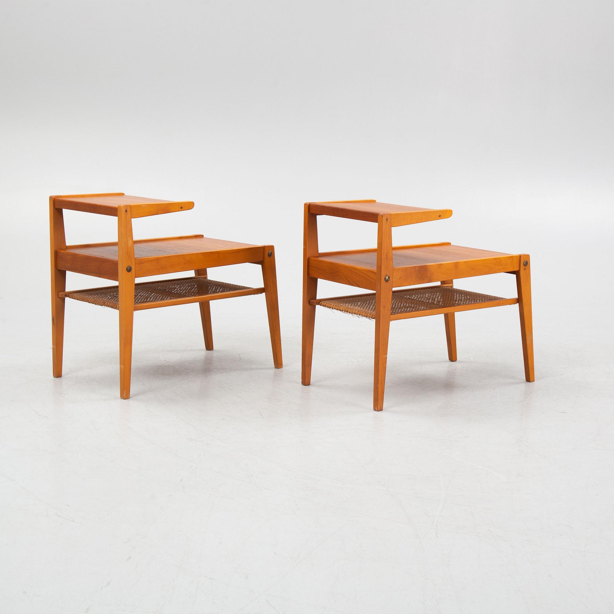 Sängbord, ett par, AB Emil Lindvall, Nybro 1961.