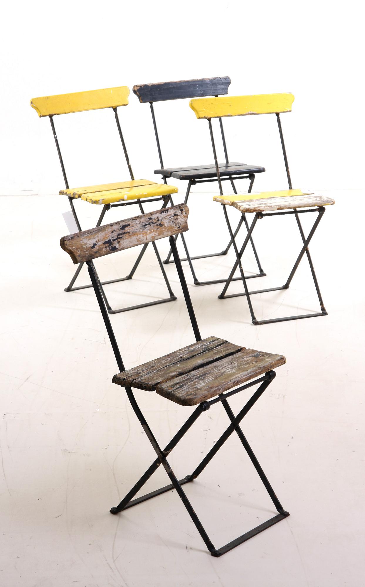 TRÄDGÅRDSSTOLAR, 4 st, 1900-talets första hälft.