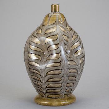 BORDSLAMPA, glas, Italien, omkring 1900-talets mitt.