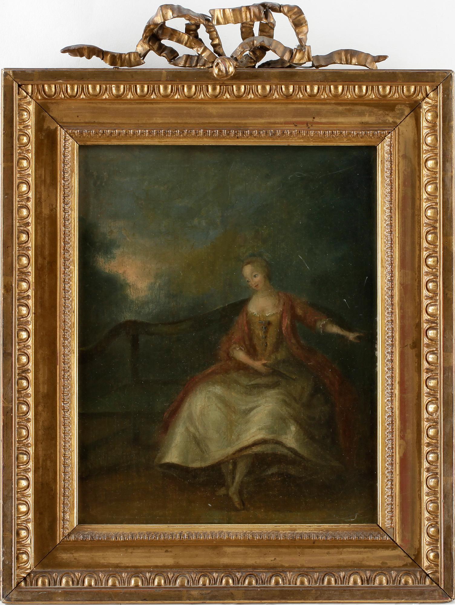 OKÄND KONSTNÄR, olja på pannå, ej signerad, 1700-tal.