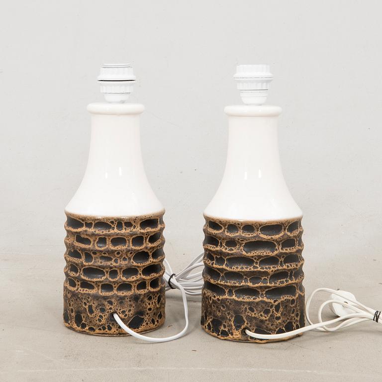 Table lamps a pair 1970s.