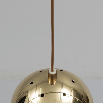 A pair of 1970s brass ceiling lights. Height ca 13 cm.