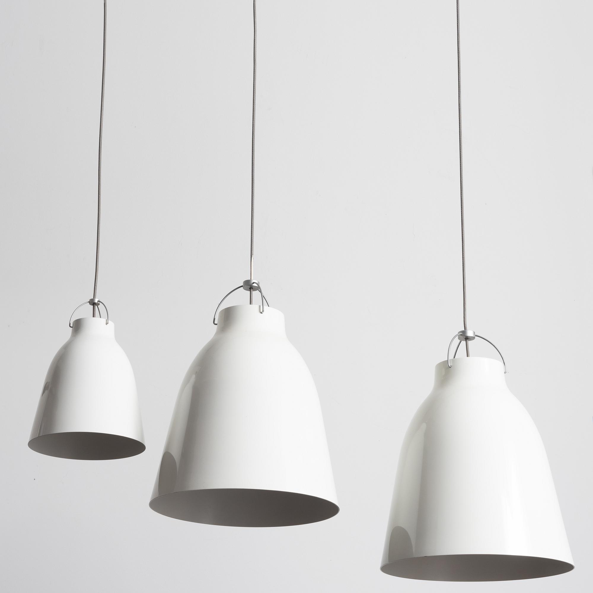 Cecilie Manz, three pendant lamps, "Caravaggio", Lightyears.