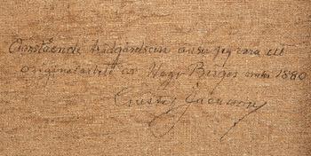 Hugo Birger, tillskriven, Trädgård med vilande kivnnor.