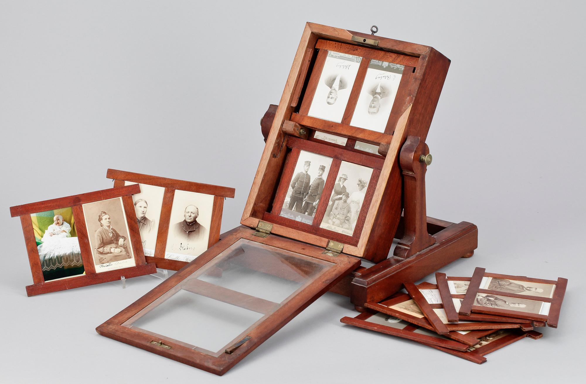 FOTOALBUM, roterande, 1800/1900-tal.