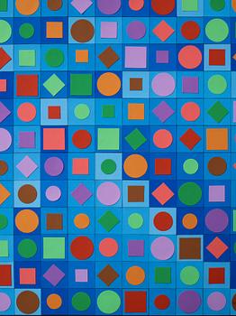 Victor Vasarely, "Pint Bleu - C".