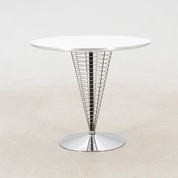 Verner Panton, "Wire cone" table for Fritz Hansen, 1989.