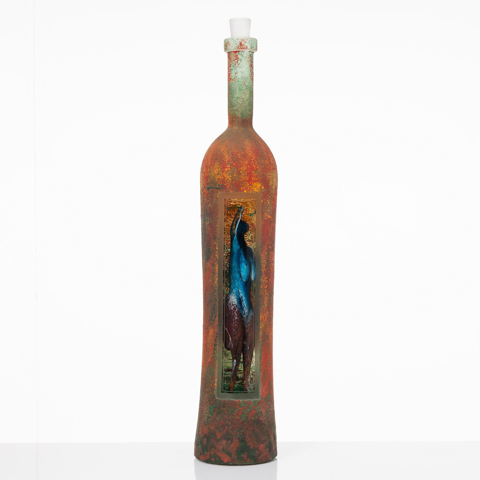 Kjell Engman, skulptur, glas, Kosta Boda, Unik.