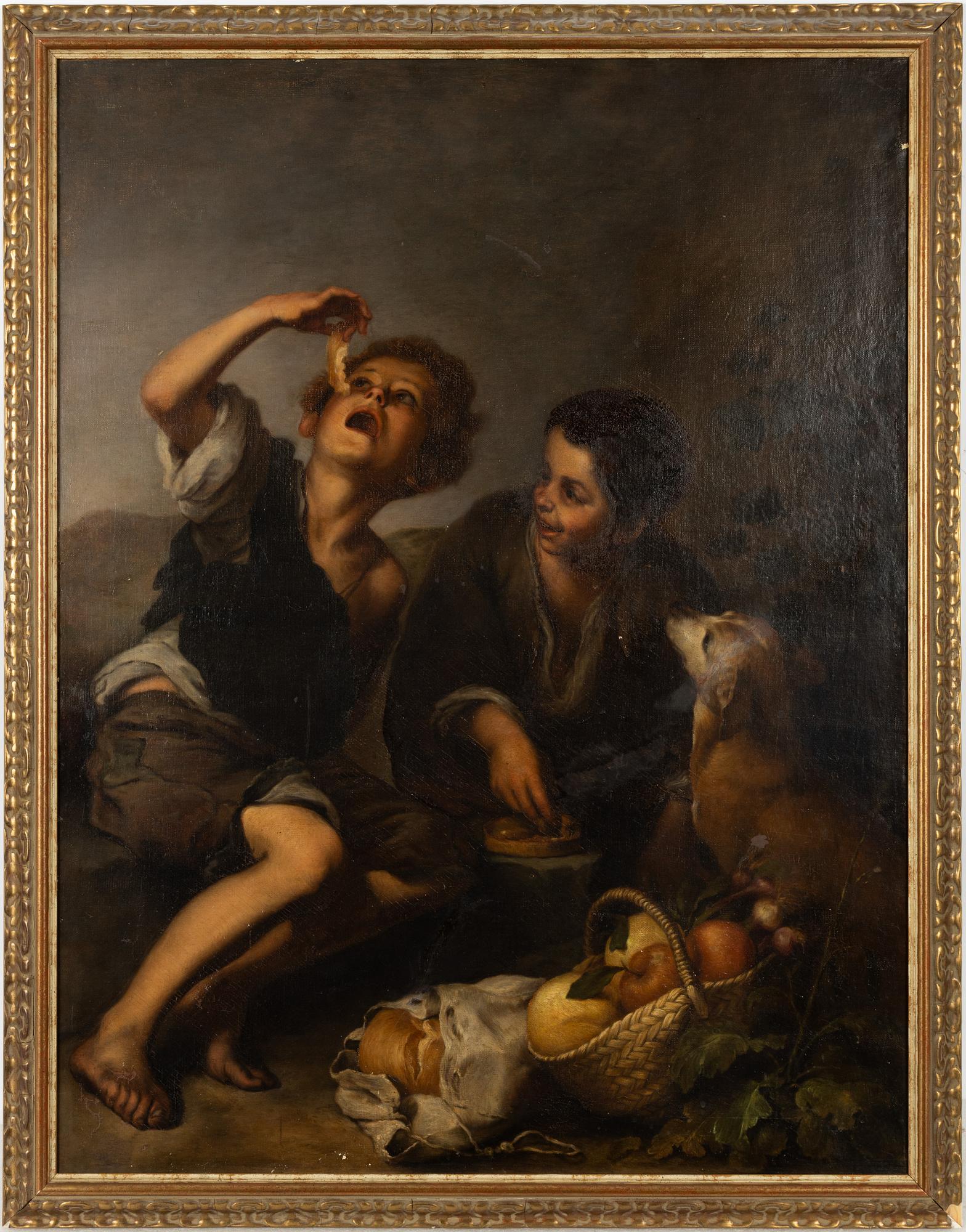 Bartolomé Esteban Murillo, kopia efter, 1800-tal. "The Pie eaters".