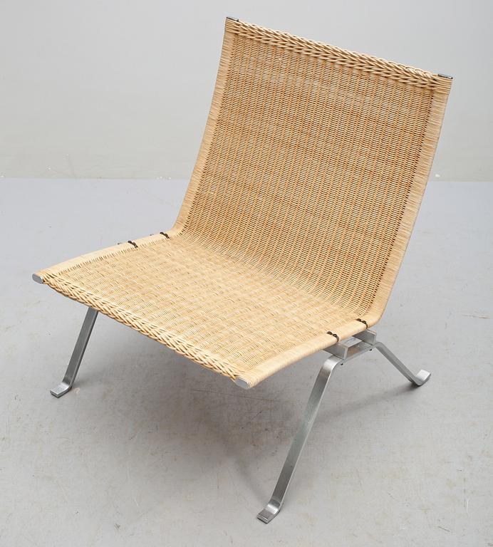 FÅTÖLJ, "PK-22", Poul Kjaerholm, Fritz Hansen, 1985, etikettmärkt.