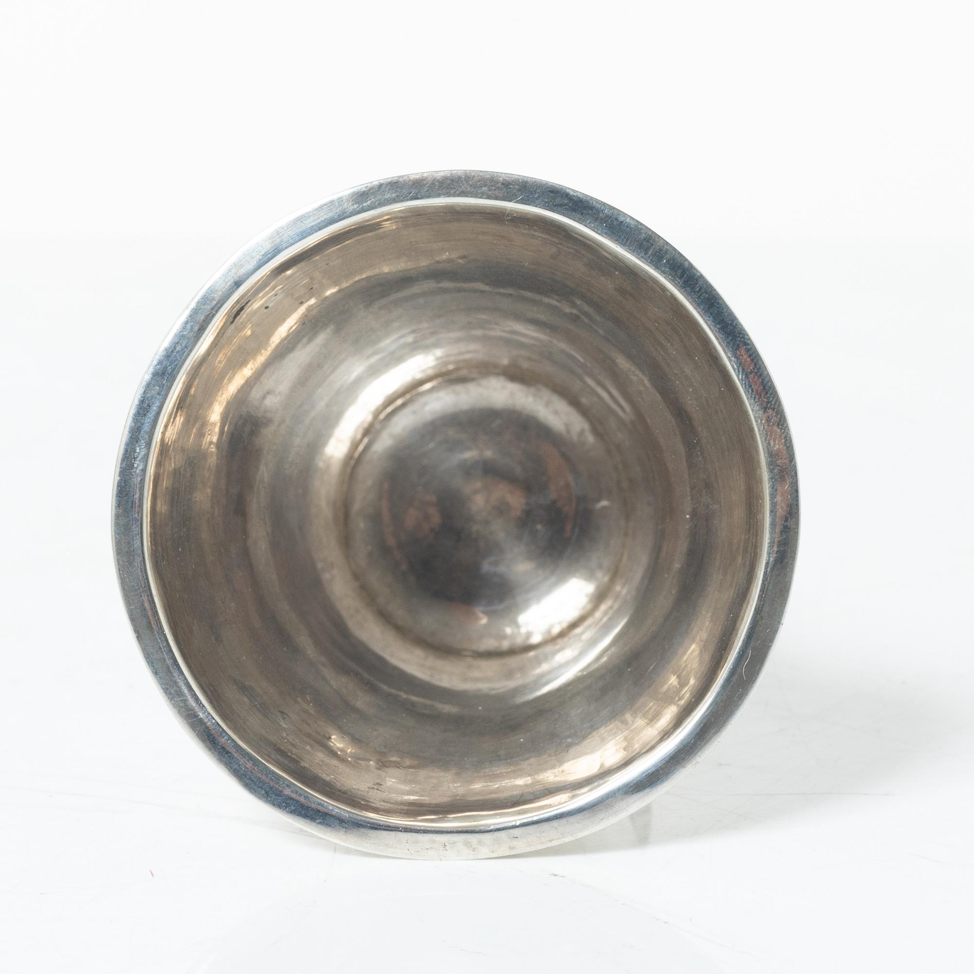 Bernard Halck, bägare, silver, Halmstad 1765.