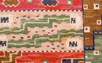 Märta Måås-Fjetterström, matto, "Tornet", knotted pile, ca 298-304,5 x 202,5-205,5 cm, signed AB MMF.