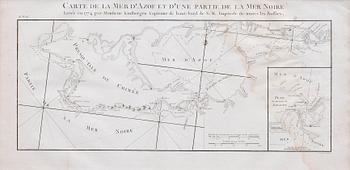 332. A MAP OF CRIMEA. КАРТА КРЫМА. Carte de la Mer d´Azof et d´une partie de la Mer Noire...