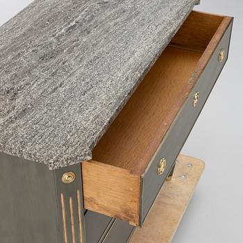 A Gustavian style chest of drawers, 20th century.