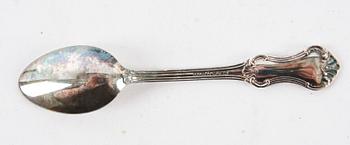 KAFFESERVISDELAR, 10 delar, silver, rokokostil, div smeder.