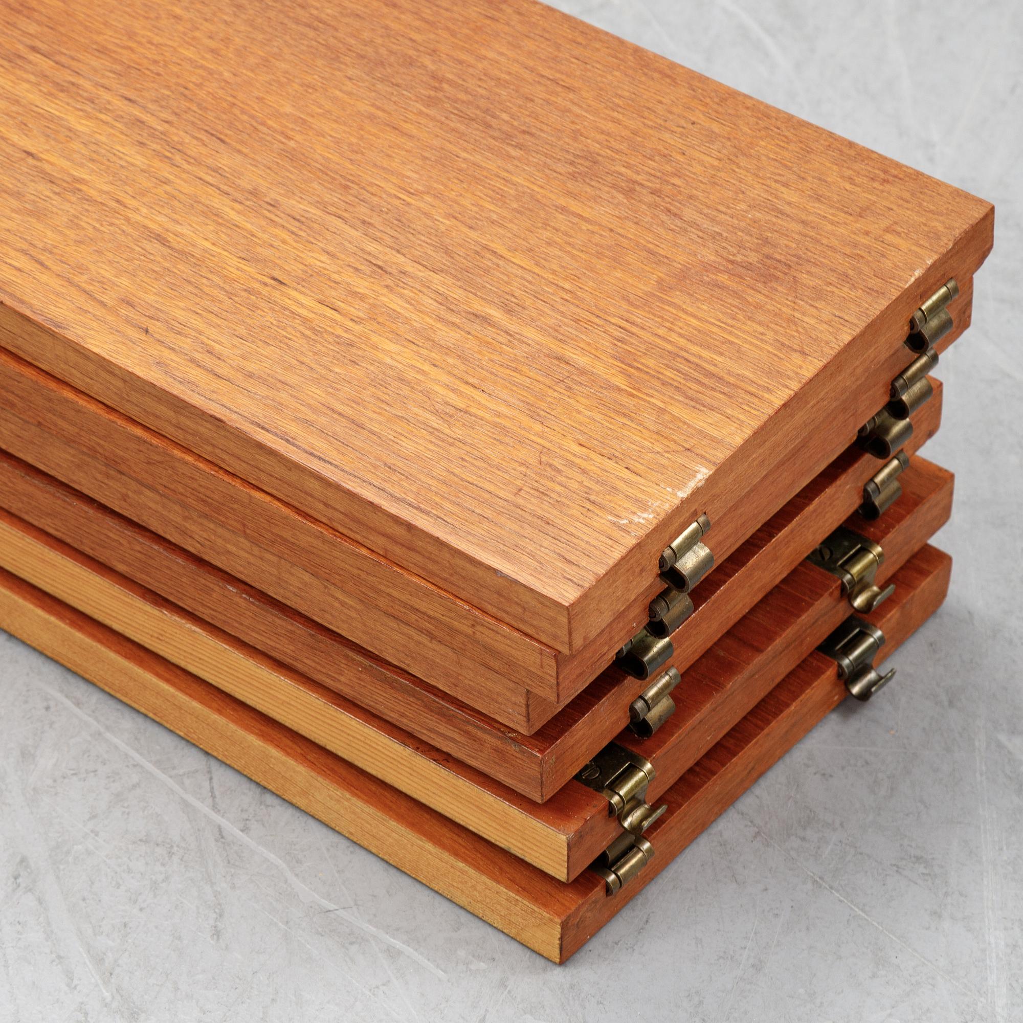 Nils Strinning, a 'String' teak veneer book shelf system.