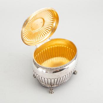 KAFFESERVIS, 3 delar, silver, B Erlandsson, Kristianstad, 1903, vikt ca 1200 gram.