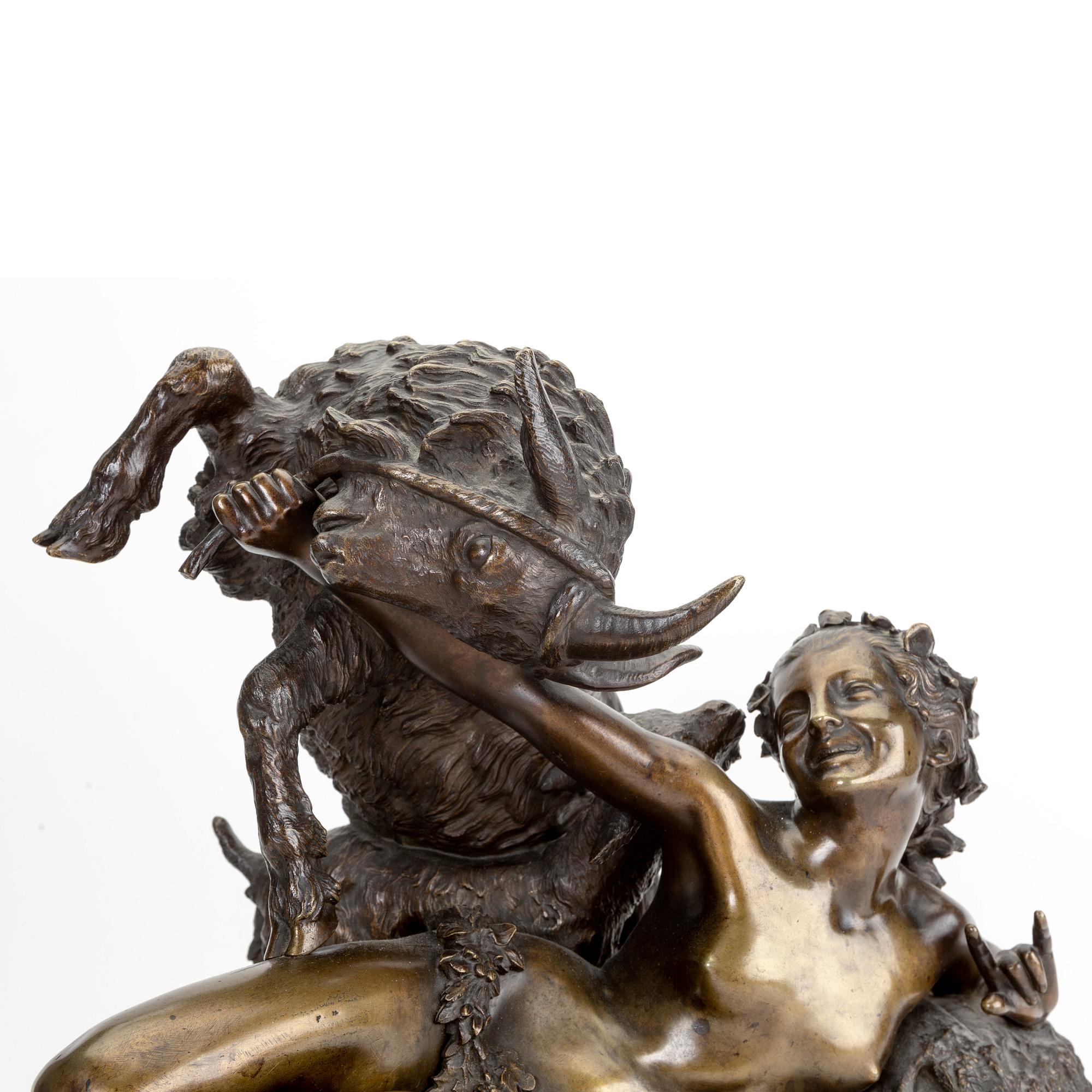 Gabriel Joseph Garraud a sign bronze sculpture.