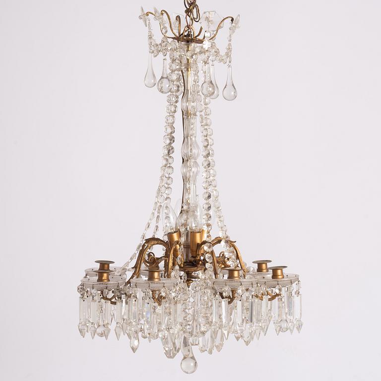 Chandelier, Sweden, late 19th century, Oscarian period.