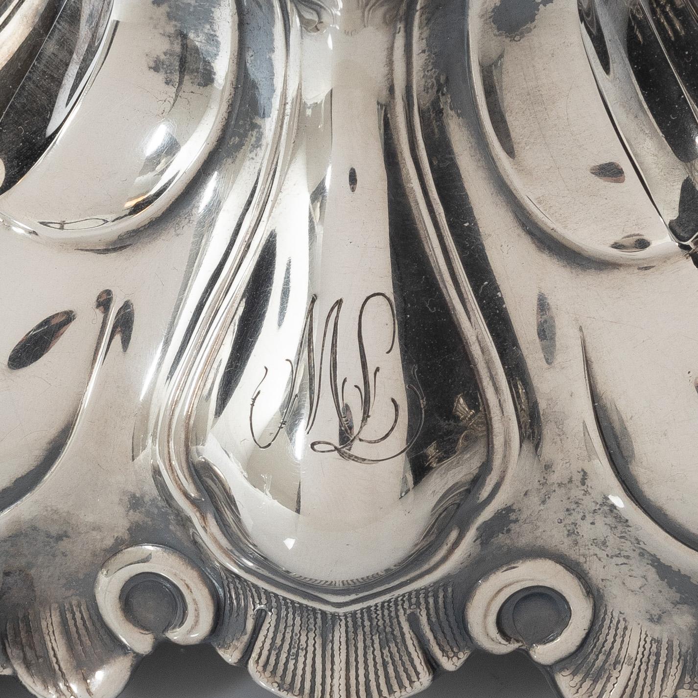 A silver candelabrum, marks of Kultakeskus Oy, Hämeenlinna, Finland 1965.