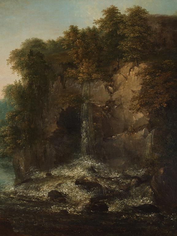 Pehr Emanuel Limnell, Park landscape with manor house/Pastoral landscape with waterfall.