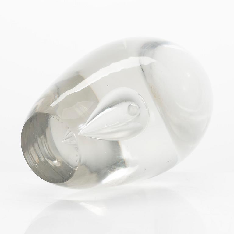 Timo Sarpaneva, skulptur, "Tåren", modell 3575, signerad Timo Sarpaneva Iittala -57.