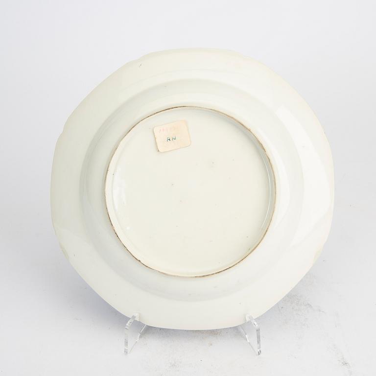 Djupa tallrikar 5 st Kina omkring 1800 porslin.